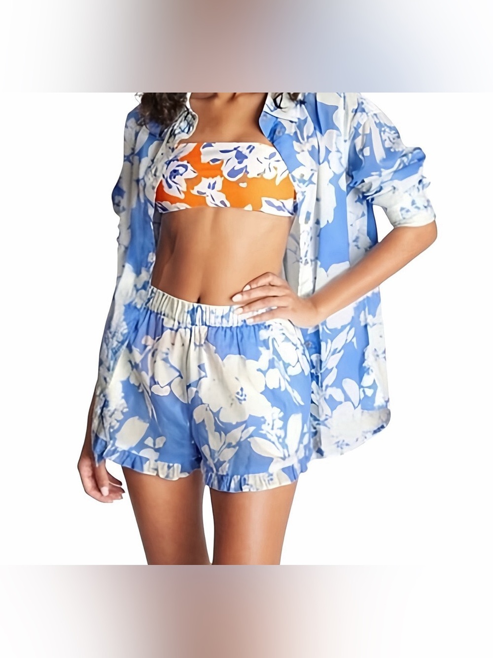 *NWT* Tanya Taylor Marley Short in Azure Blue